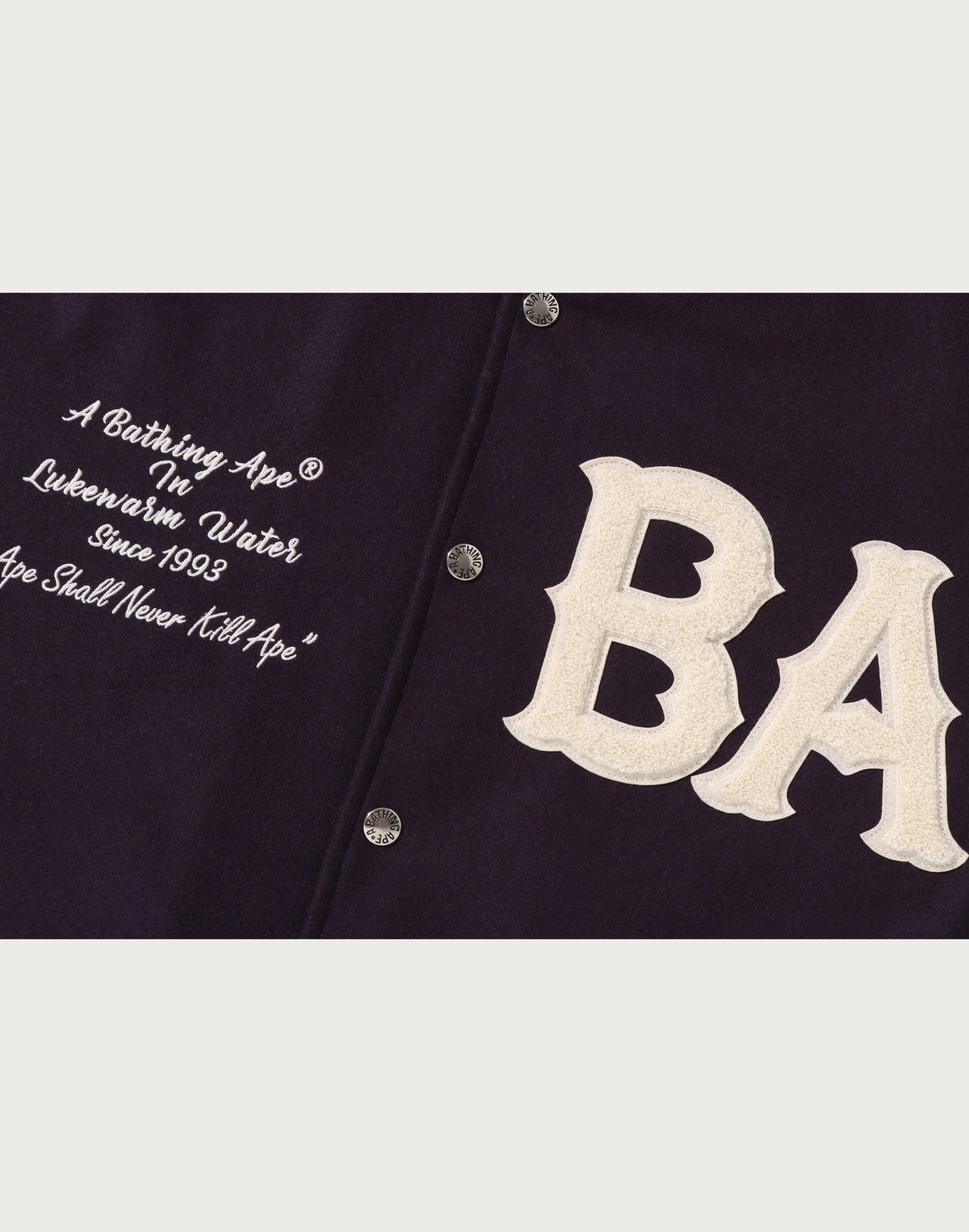 A BATHING APE VARSITY JACKET MENS