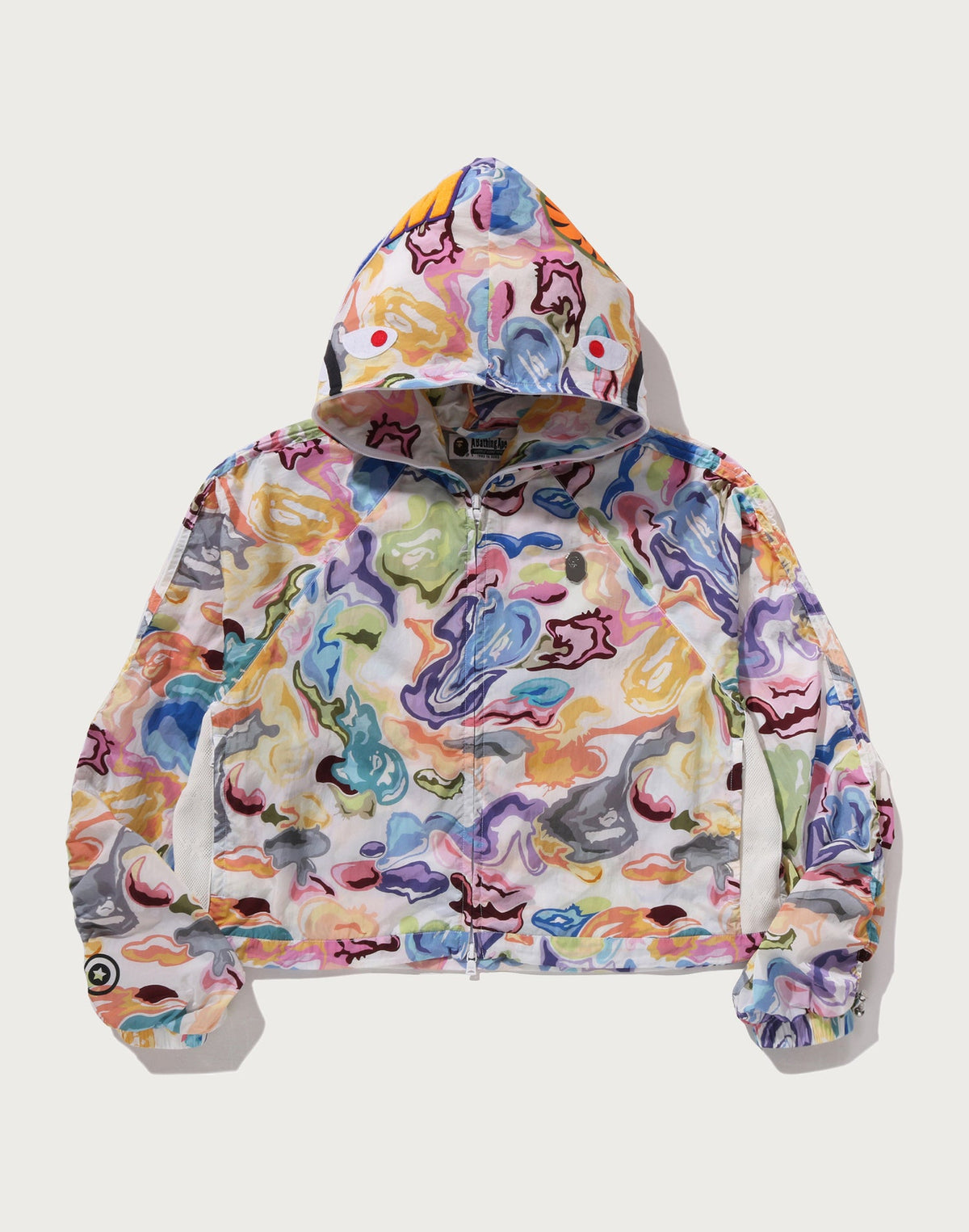 ART CAMO SHARK FULL ZIP HOODIE JACKET LADIES