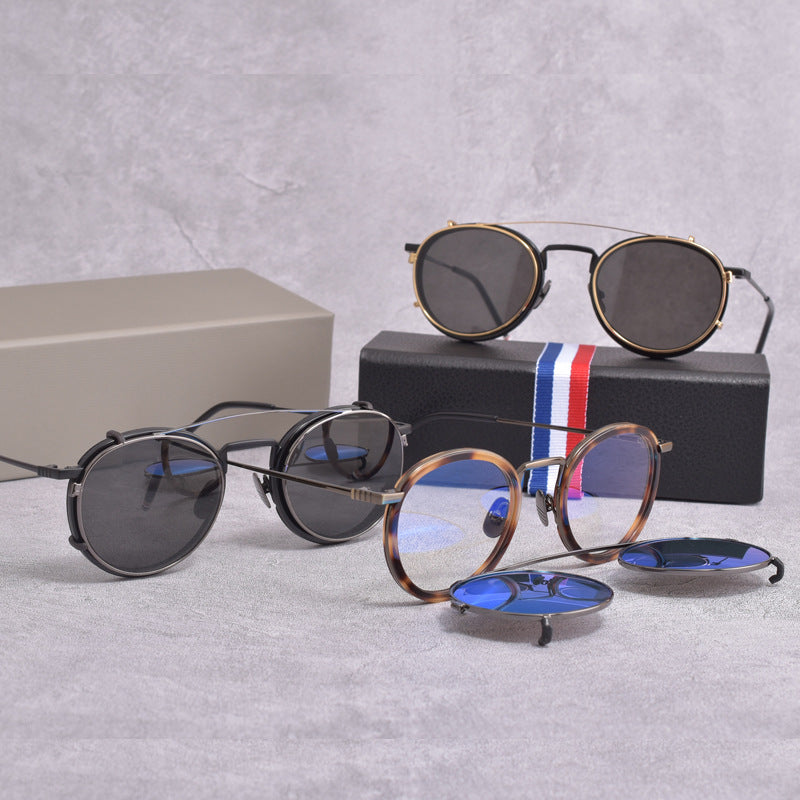 TB710 round sunglasses with clip
