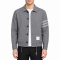 Men's 4 - Bar Casual Jacket with Signature Grosgrain Detail | Thom Browne