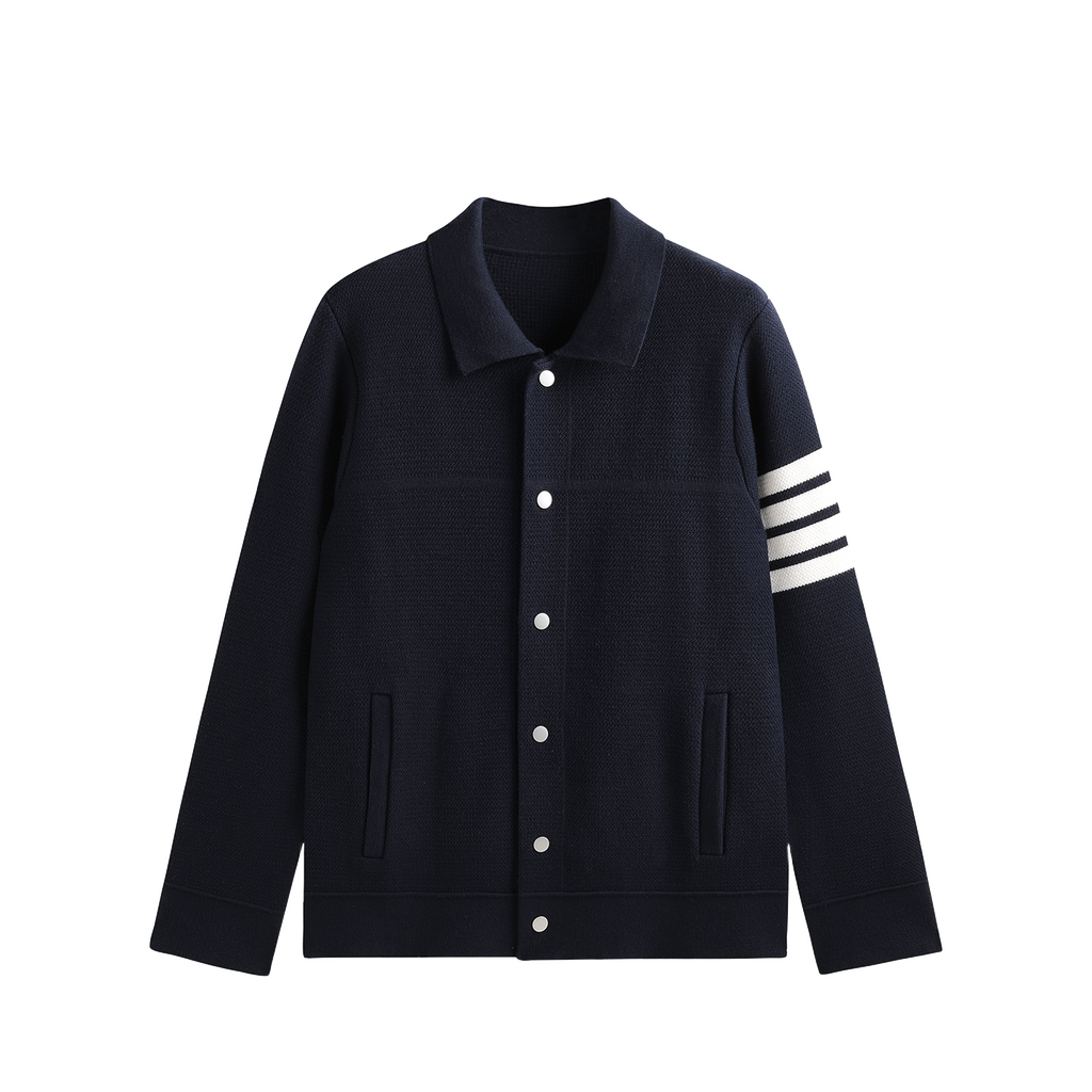 2025SS Polo collar knitted jacket