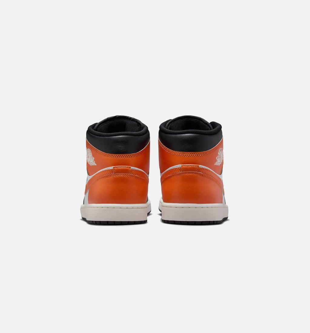 Air Jordan 1 Mid Men's Lifestyle Shoes | Starfish / White / Sail / Black