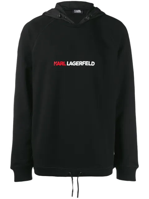 Karl Lagerfeld logo-tape zip-up hoodie