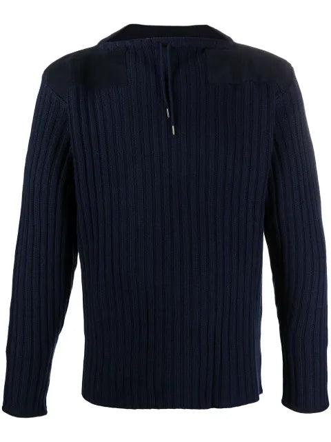 N.Peal drawstring-neck ribbed sweater