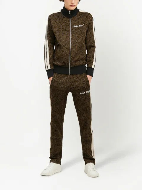 Palm Angels leopard-print track jacket
