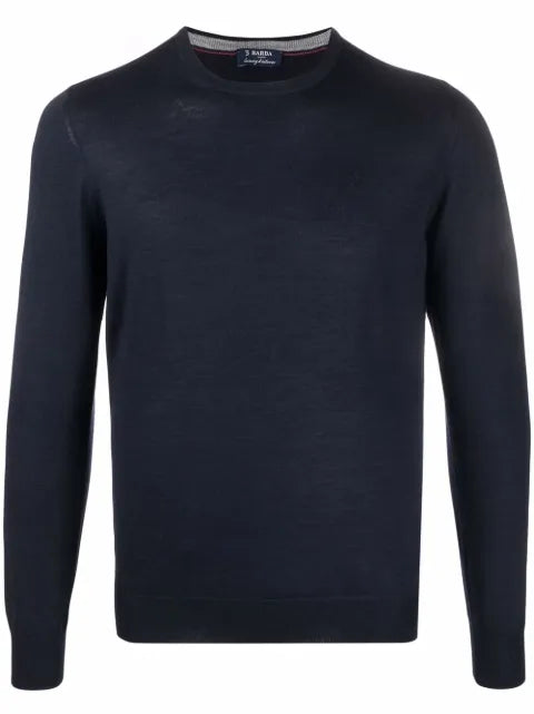 Barba fine-knit crew-neck jumper