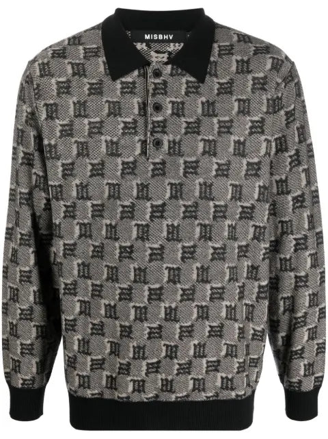 MISBHV logo-jacquard polo jumper