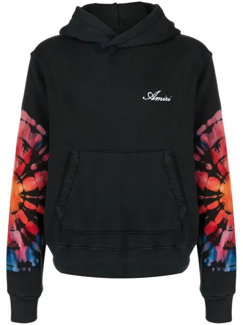 AMIRI tie-dye logo-embroidered hoodie