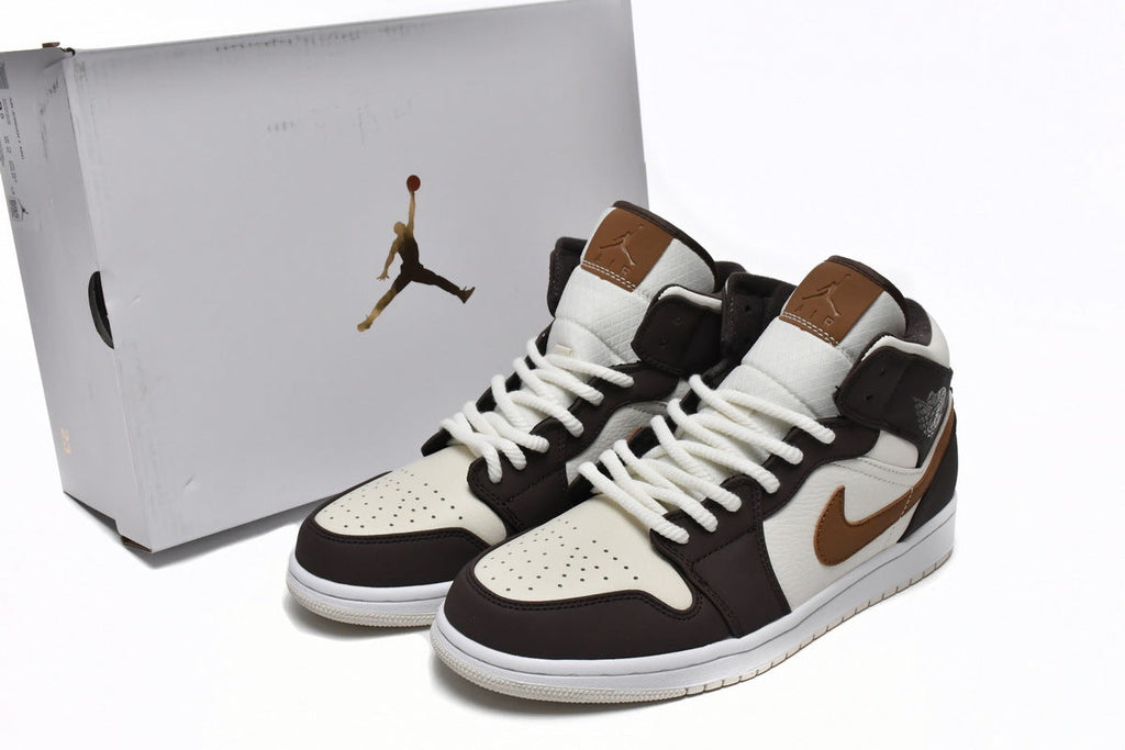 Air Jordan 1 Mid SE Brown Basalt Oatmeal Reps Sneaker DO6699-200