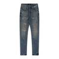 Indigo Paint Splatter P001 Jeans