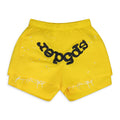 Yellow OG Web Double Layer Shorts