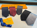 Louis Vuitton Style Men's Monogram Gradient Silk Tie
