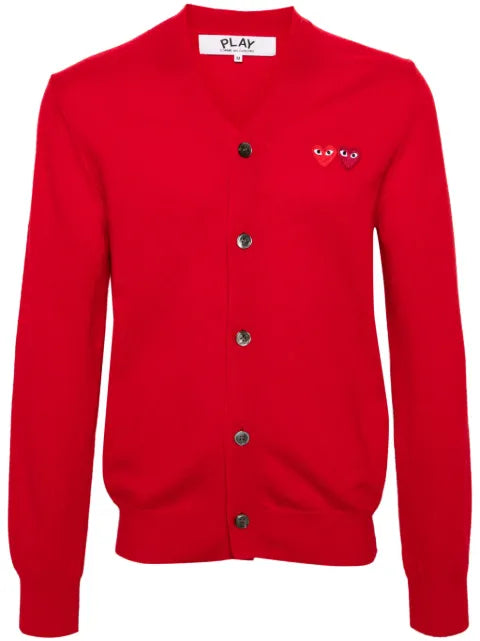 Comme Des Garçons Play double-heart wool cardigan