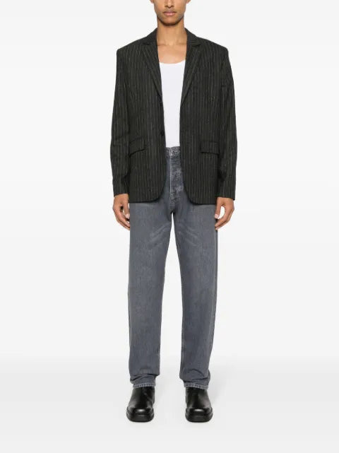 SAMSOE SAMSOE single-breasted pinstripe-pattern blazer
