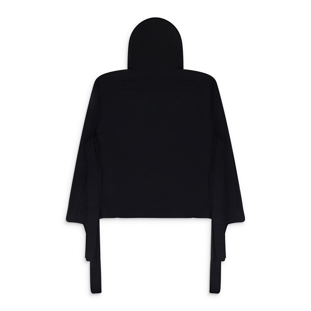 BLACK SIDE TIE HOODIE