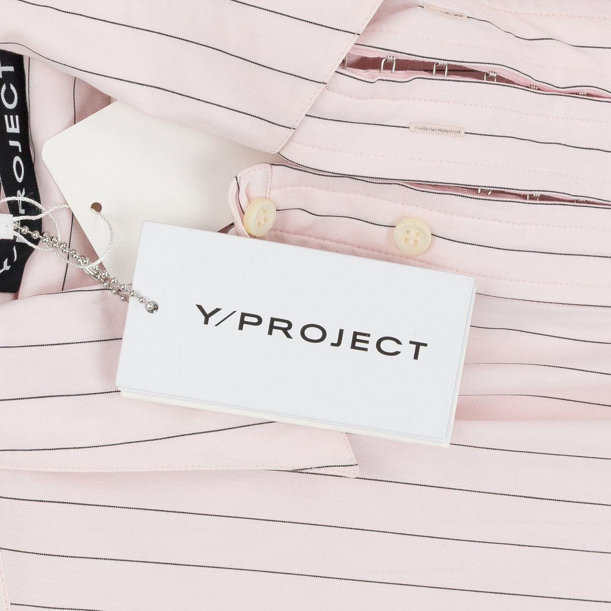PINK HOOK AND EYE PINSTRIPE LONG SLEEVE T-SHIRT