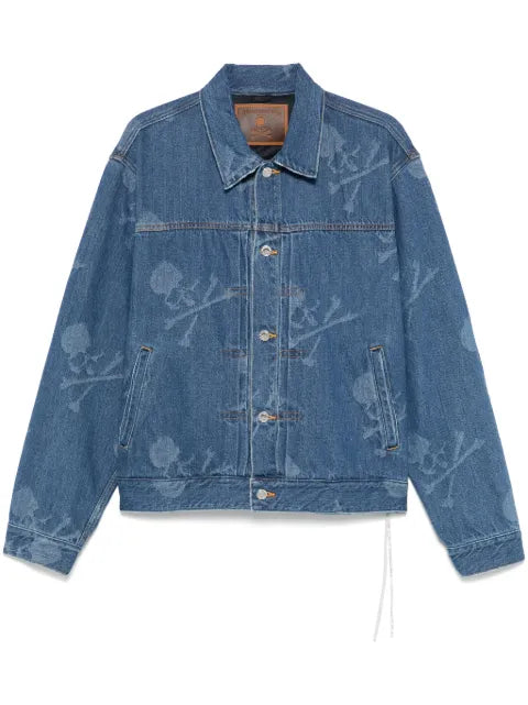 Mastermind World monogram-pattern denim jacket