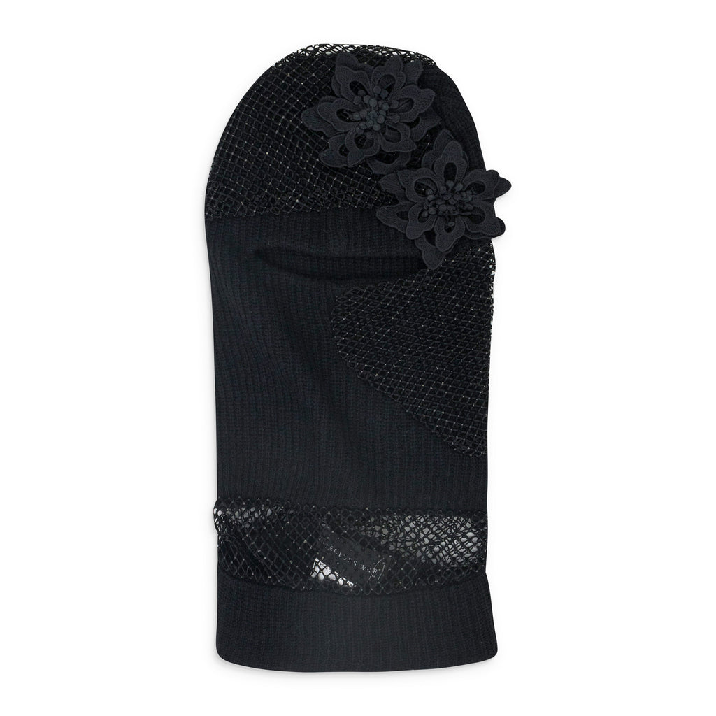 BLACK OVERLAY FACE MASK BASEBALL CAP