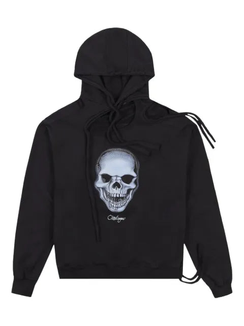 Ottolinger skull-print deconstructed hoodie