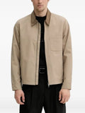 SAMSOE SAMSOE corduroy-collar zip-front jacket