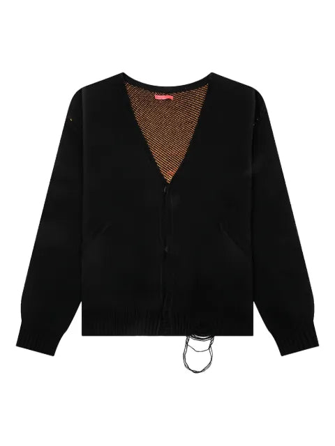 MEMBERS OF THE RAGE back-logo knit cardigan