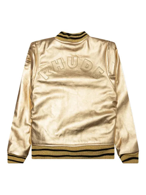 RHUDE leather "Gold" bomber jacket