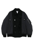 sacai double-breasted wool jacket