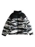 The North Face wave-print puffer jacket
