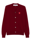 Comme Des Garçons Play logo-patch cardigan