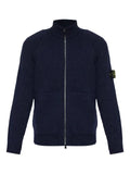 Stone Island zip-front patch-pocket wool sweater