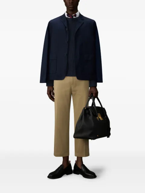 Thom Browne cotton cardigan stitch 4-Bar pullover