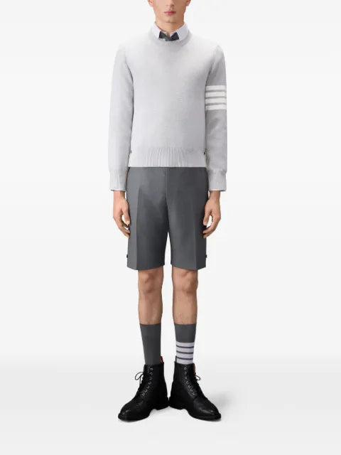 Thom Browne cotton crepe 4-Bar pullover