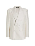Dolce & Gabbana double-breasted Sicilia light jacquard jacket with micro pattern