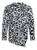 Black Comme Des Garçons leopard-pattern knit sweater