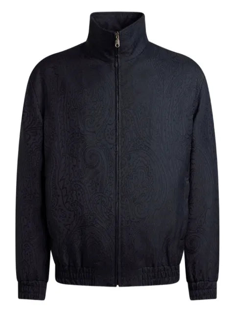 ETRO turtleneck jacquard jacket with Arnica motif