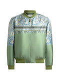 ETRO silk bomber jacket with placed pocket-square Paisley print