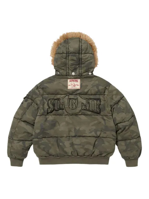Supreme camouflage-pattern padded jacket