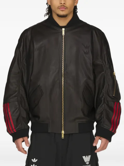 adidas Chavarria leather bomber jacket