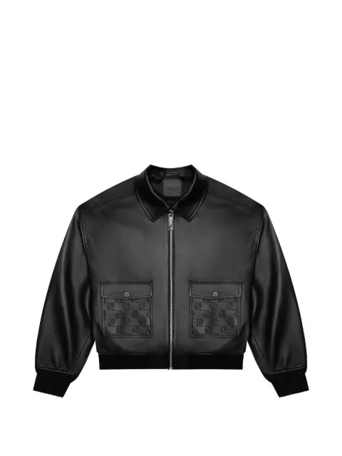 PLACE OF ËLMS monolink-debossed leather jacket