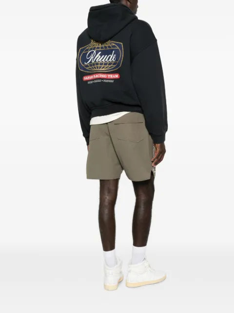 RHUDE safari crest zip-up hoodie