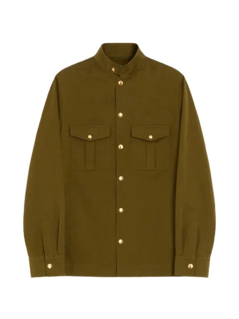 Valentino Garavani Canneté cotton shirt jacket with VLogo embroidery