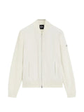BOSS cotton-knit hybrid jacket with bomber collar