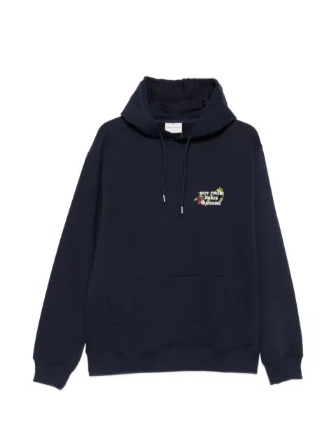 Drôle De Monsieur embroidered-slogan hoodie