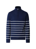 Hackett London stripe-pattern half-zip sweater