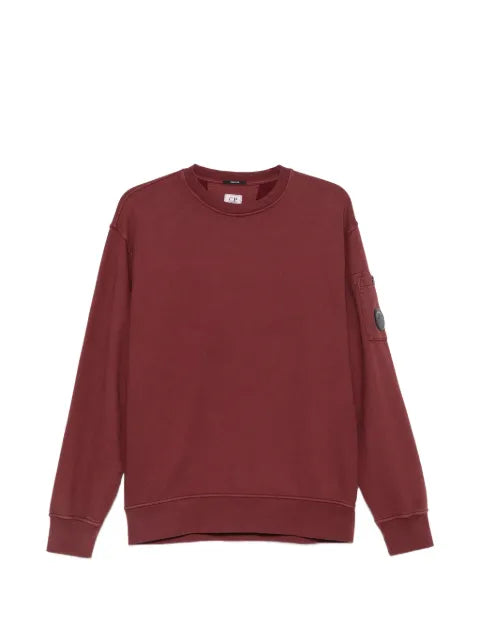 C.P. Company brushed and emerized diagonal fleece Lens crewneck sweatshirt