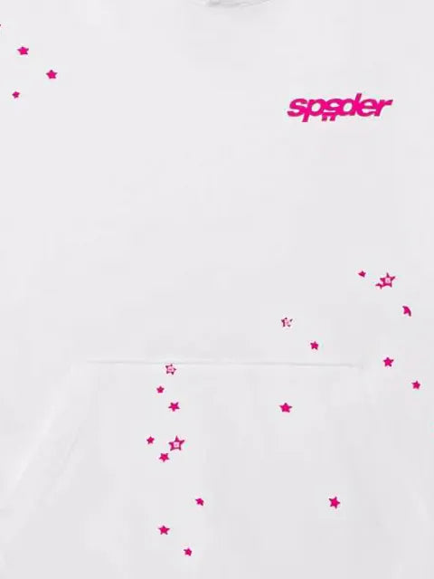 SP5DER Fractured Logo star-pattern hoodie