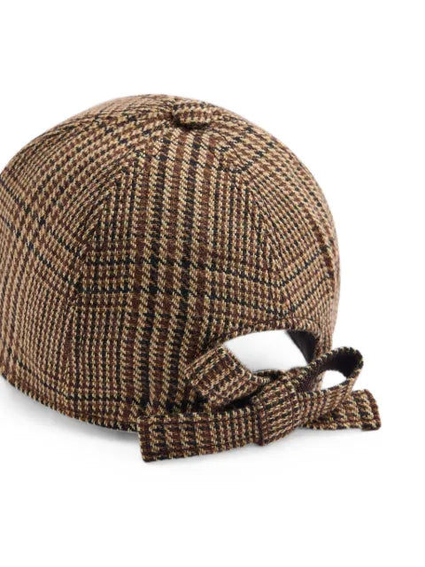 Patou check-pattern baseball cap