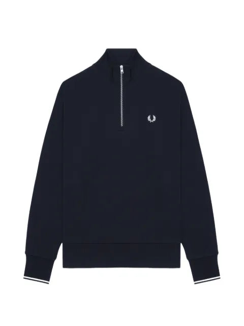 Fred Perry logo-embroidered quarter-zip sweatshirt