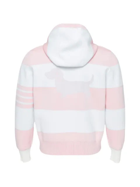 Thom Browne Hector 4-Bar rugby zip up hoodie