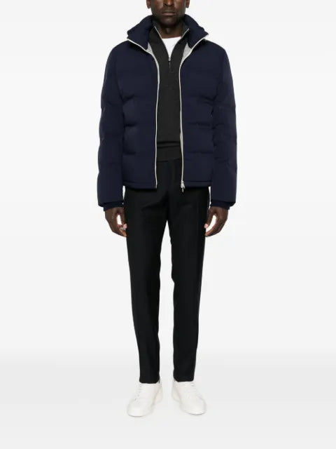Brunello Cucinelli stretch bonded nylon down jacket with detachable hood